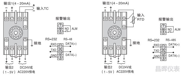 SWP-201TC/TR溫度變送器接線圖 SWP-201TC/TR溫度變送器接線圖