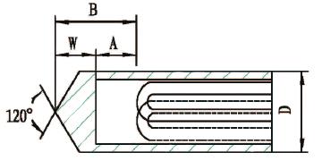 絕緣分離式鎧裝熱電偶測量端 絕緣分離式鎧裝熱電偶測量端