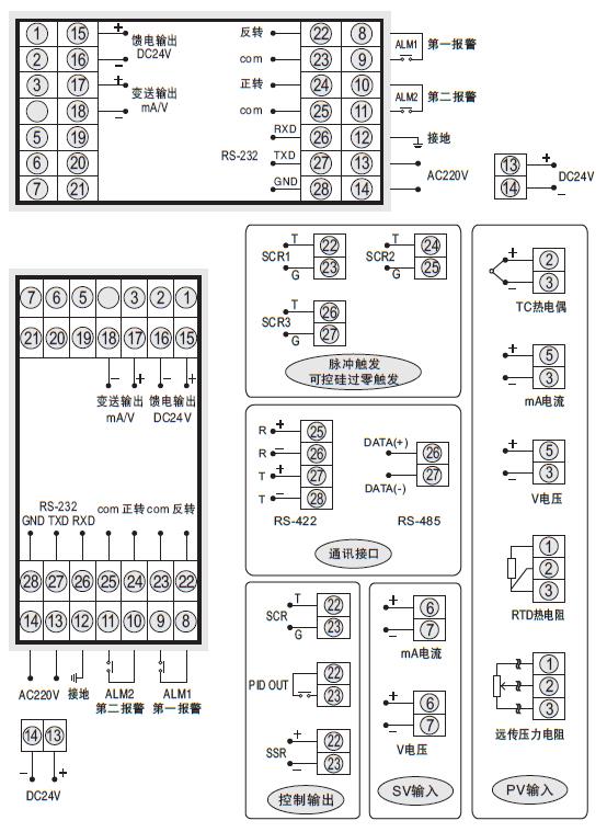 光柱閥位控制調節(jié)器SWP-T825接線圖