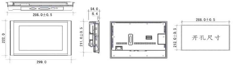 SWP-HMI10觸摸屏尺寸 SWP-HMI10觸摸屏尺寸