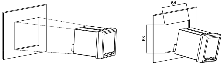 SWP-EZC/EZD三相電力儀表開(kāi)孔尺寸 SWP-EZC/EZD三相電力儀表開(kāi)孔尺寸