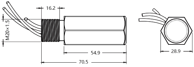 現(xiàn)場(chǎng)儀表用SPD外形尺寸